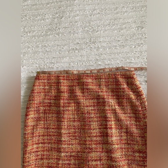 Talbots Tweed Pencil Skirt Pink and Red Multicolor Size 8 NWT - Picture 10 of 11